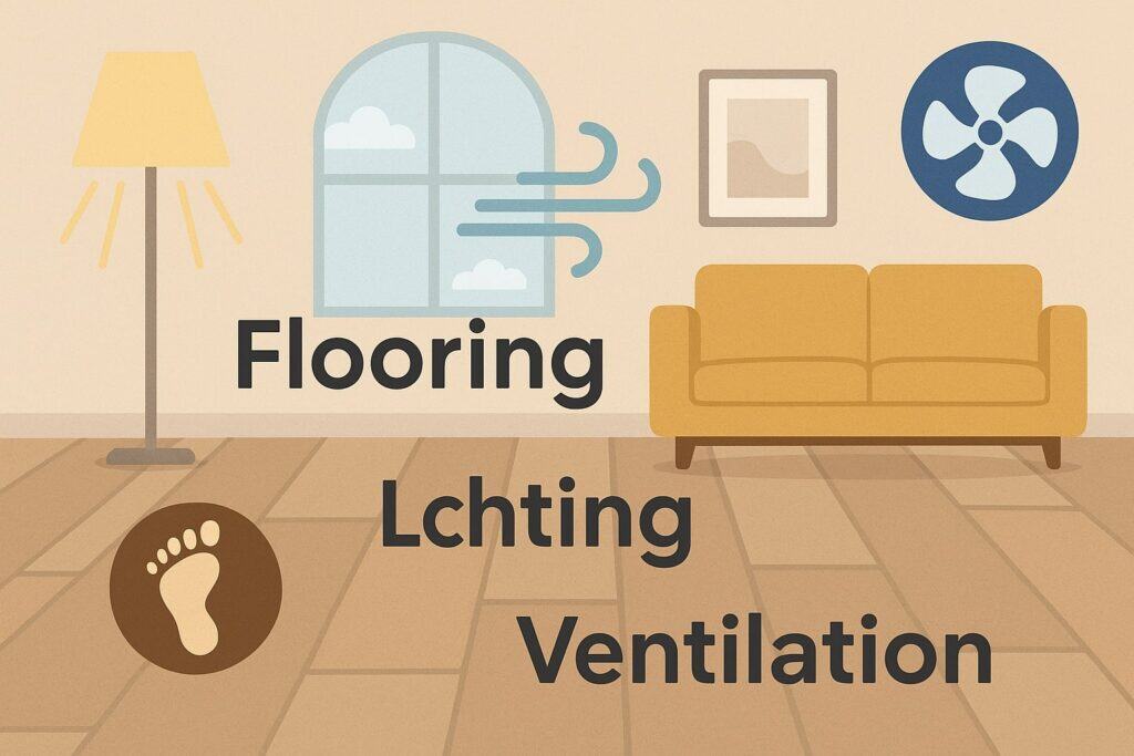 Flooring, Lighting, and Ventilation