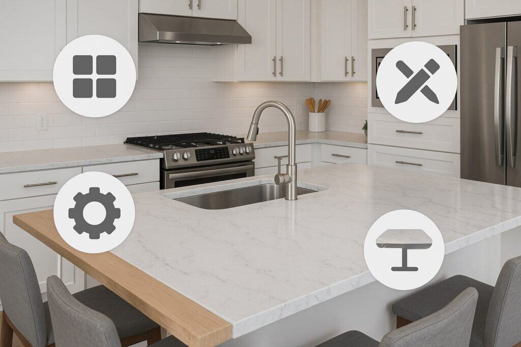 Design and Style Options with Quartz in Delaware Kitchens