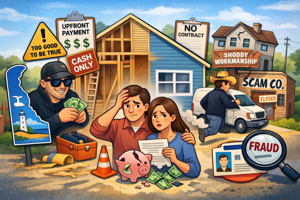 Know the Most Common Contractor Scams in Delaware Before You Hire