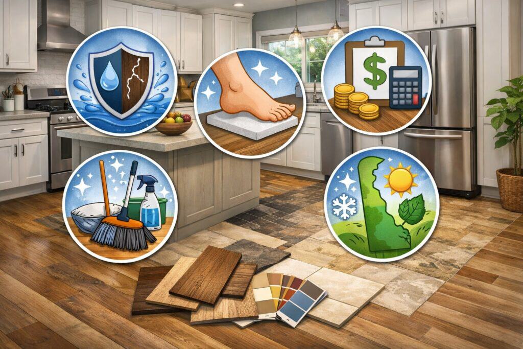 What to Prioritize When Choosing Flooring for a Delaware Kitchen Remodel