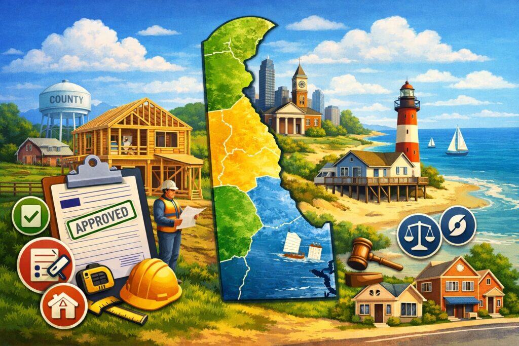 Permits and Code Reality in Delaware: Counties, Towns, and What Changes by Location