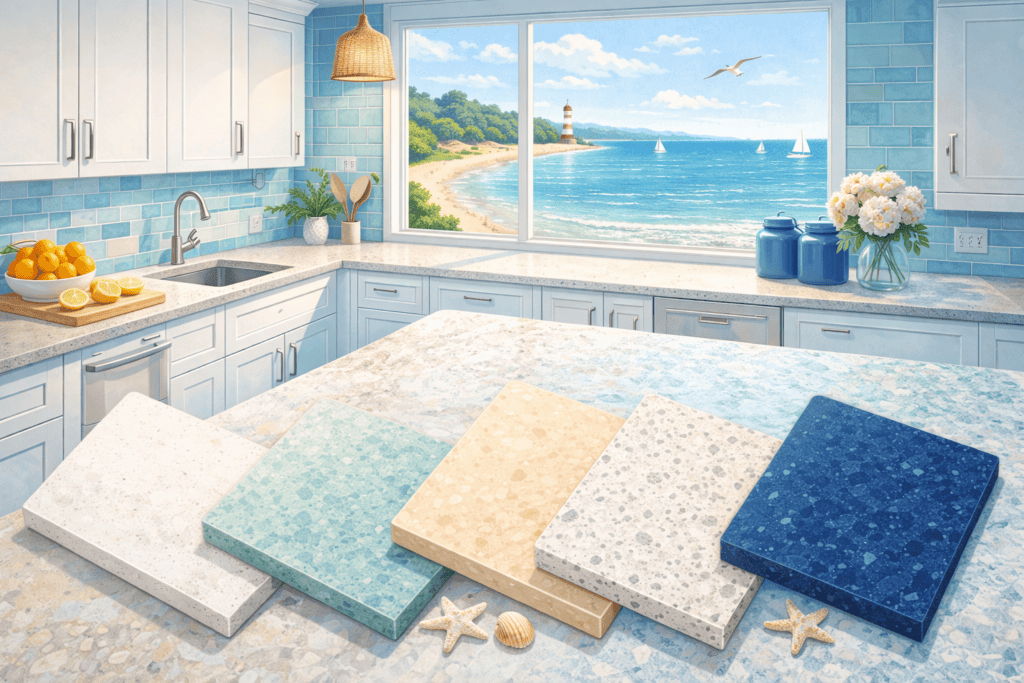 Best Quartz Countertop Colors for Coastal Delaware Kitchens