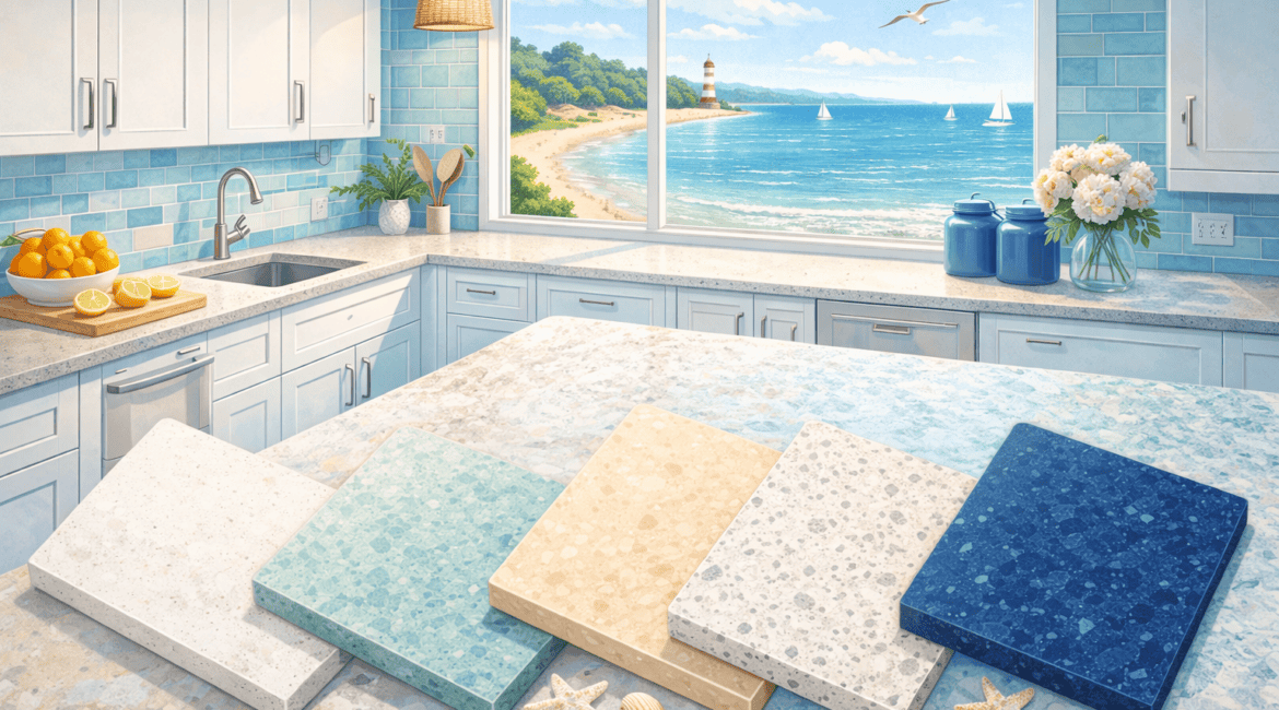 Best Quartz Countertop Colors for Coastal Delaware Kitchens