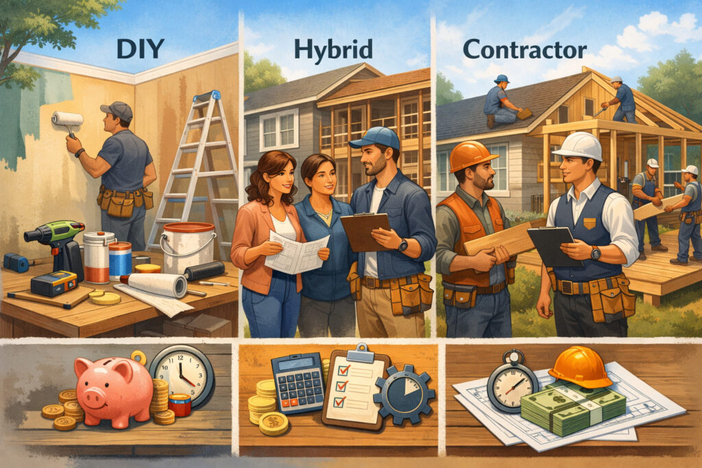 Budget and Timeline: What It Really Costs in Delaware (DIY vs Hybrid vs Contractor)