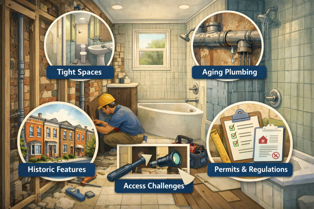 Why Wilmington Row Homes Make Bathroom Remodeling Different